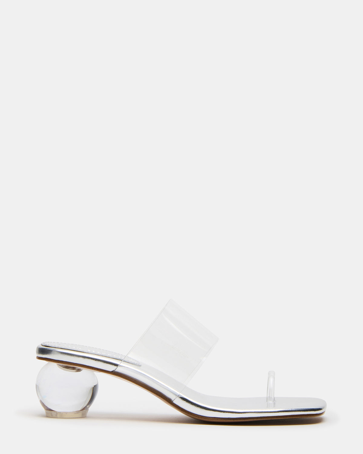 GLINDA Clear Women's Square-Toe Mule Heel | Steve Madden Essential