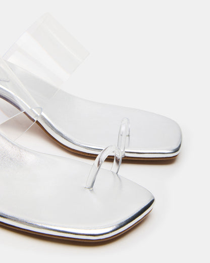 GLINDA Clear Women's Square-Toe Mule Heel | Steve Madden Essential