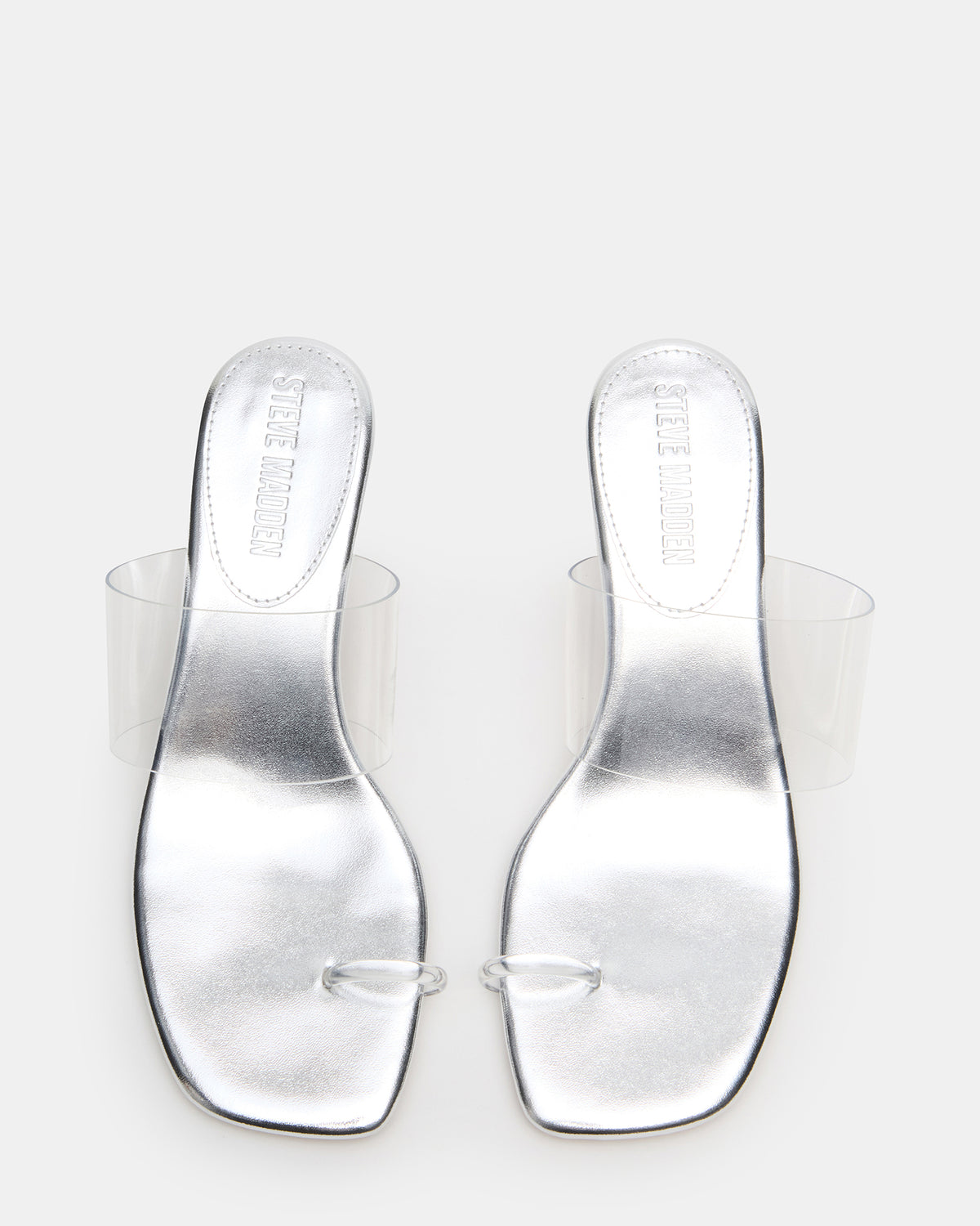 GLINDA Clear Women's Square-Toe Mule Heel | Steve Madden Essential