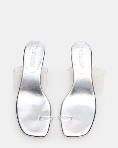GLINDA Clear Women's Square-Toe Mule Heel | Steve Madden Essential