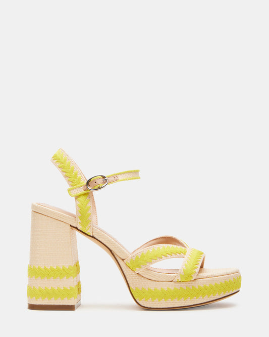 MIMOSA Yellow Women's Platform Block Heel | Steve Madden Latest