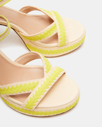 MIMOSA Yellow Women's Platform Block Heel | Steve Madden Latest
