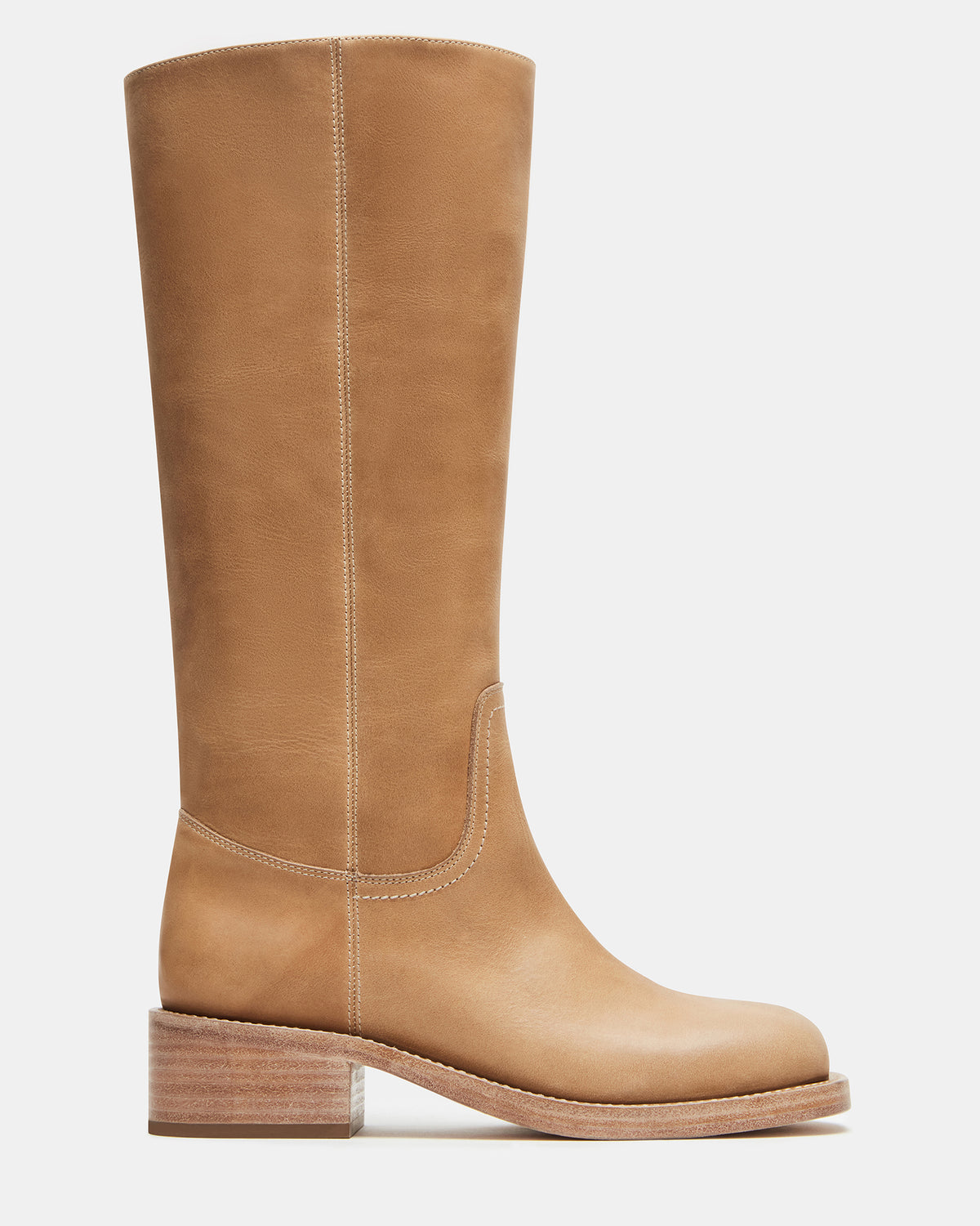 RIGGS Banana Leather Square-Toe Women's Boot | Steve Madden Trusted