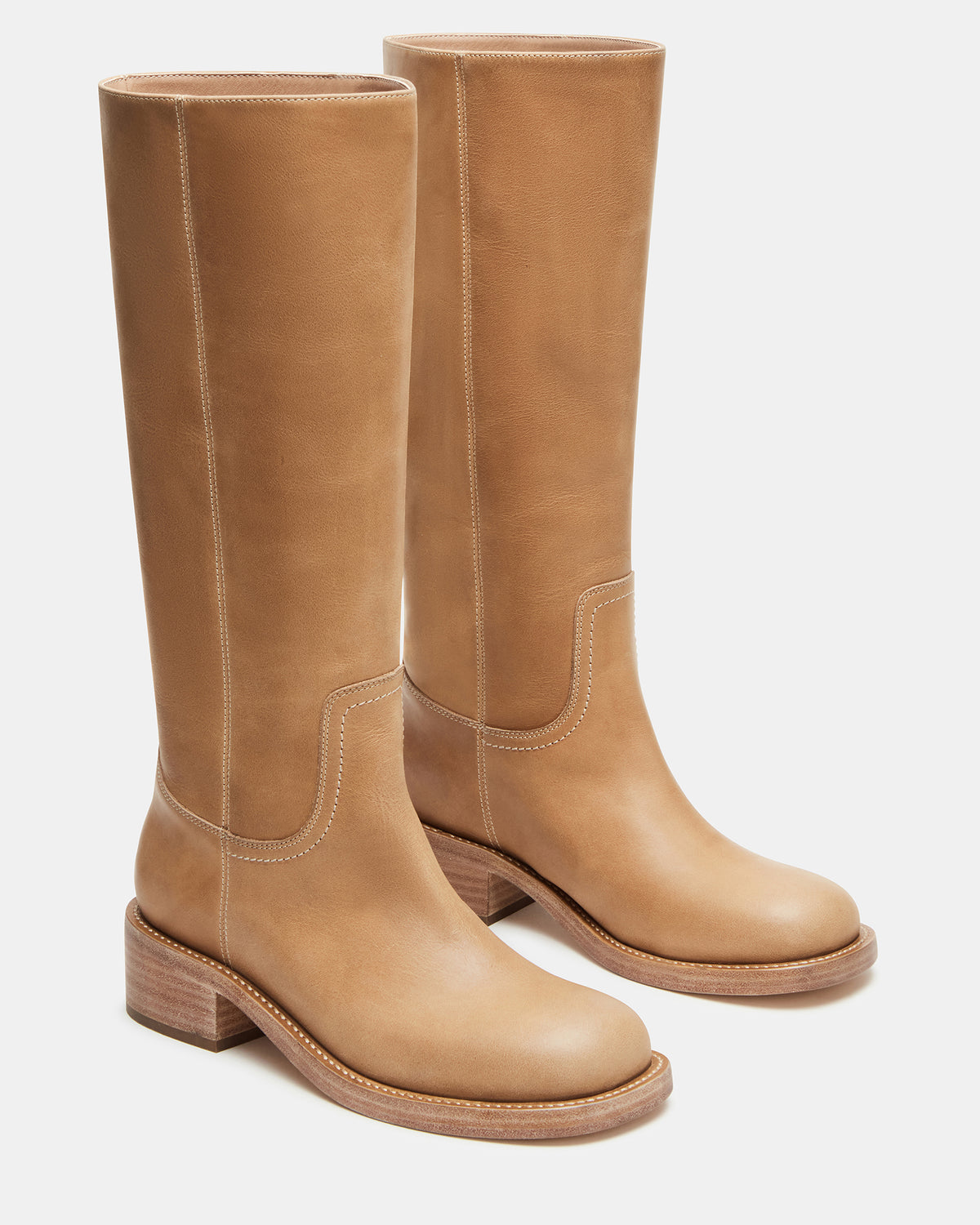 RIGGS Banana Leather Square-Toe Women's Boot | Steve Madden Trusted