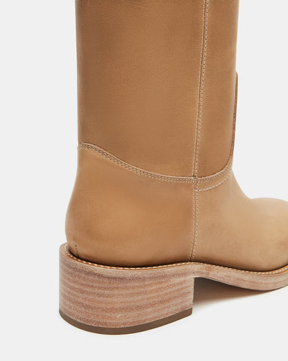 RIGGS Banana Leather Square-Toe Women's Boot | Steve Madden Trusted