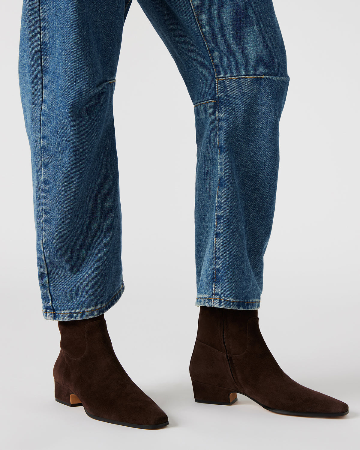 DUSTY Chocolate Brown Suede Women's Ankle Boot | Steve Madden Exclusive