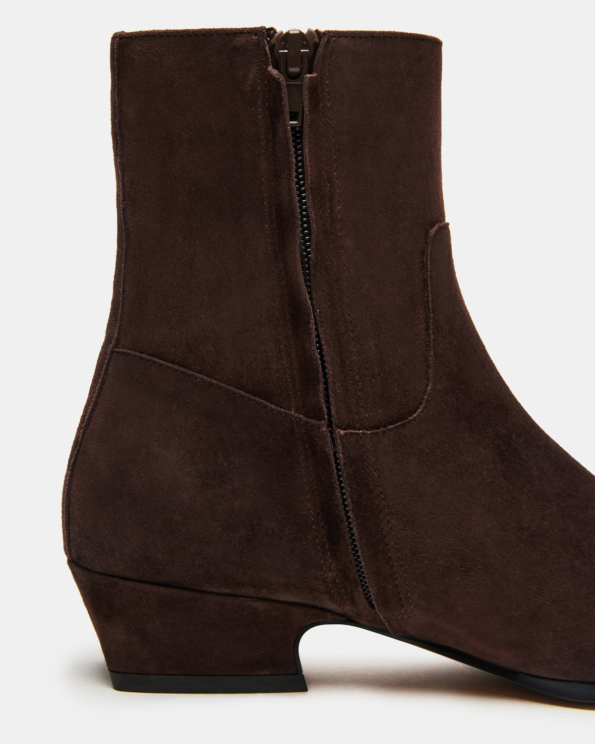 DUSTY Chocolate Brown Suede Women's Ankle Boot | Steve Madden Exclusive