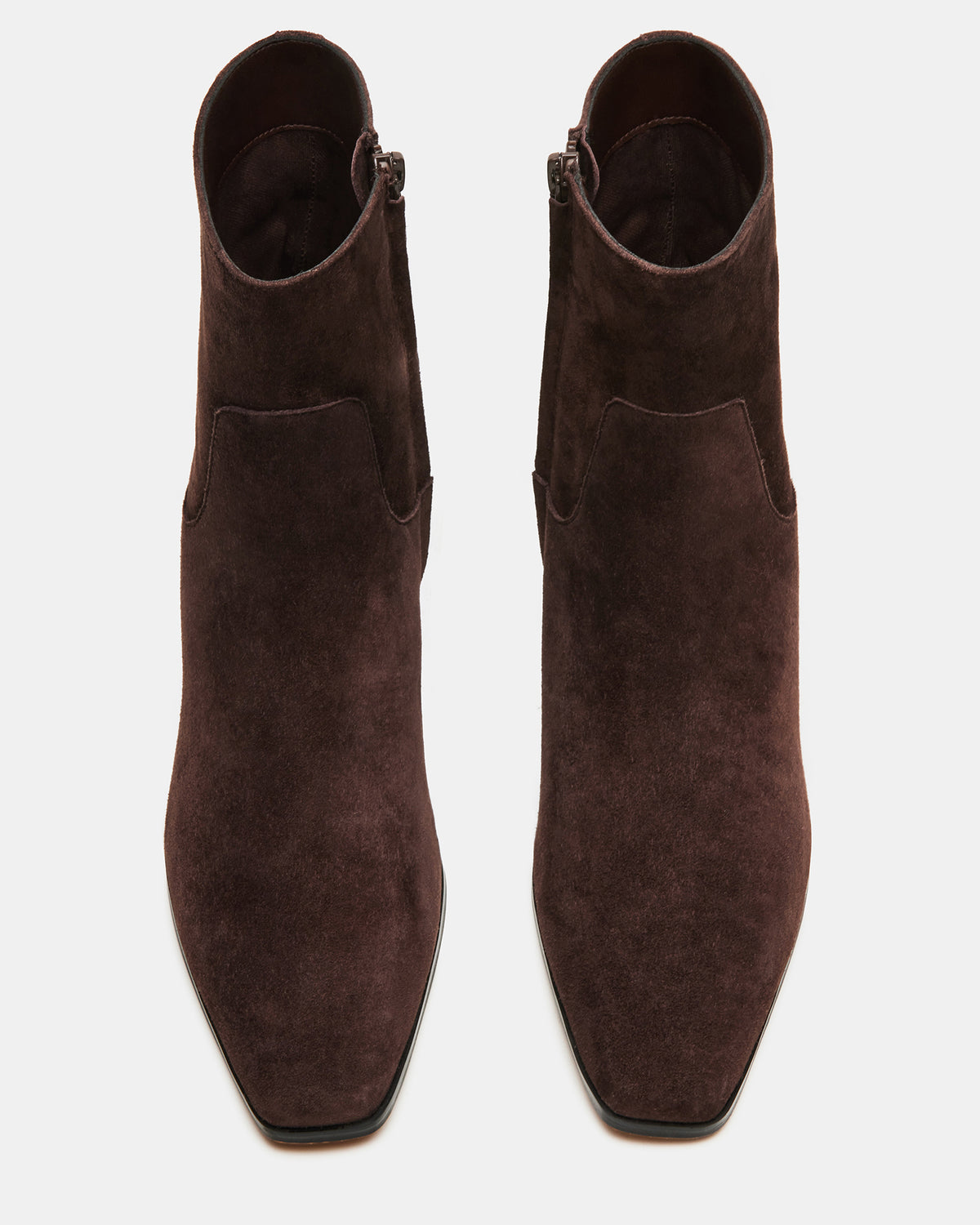 DUSTY Chocolate Brown Suede Women's Ankle Boot | Steve Madden Exclusive