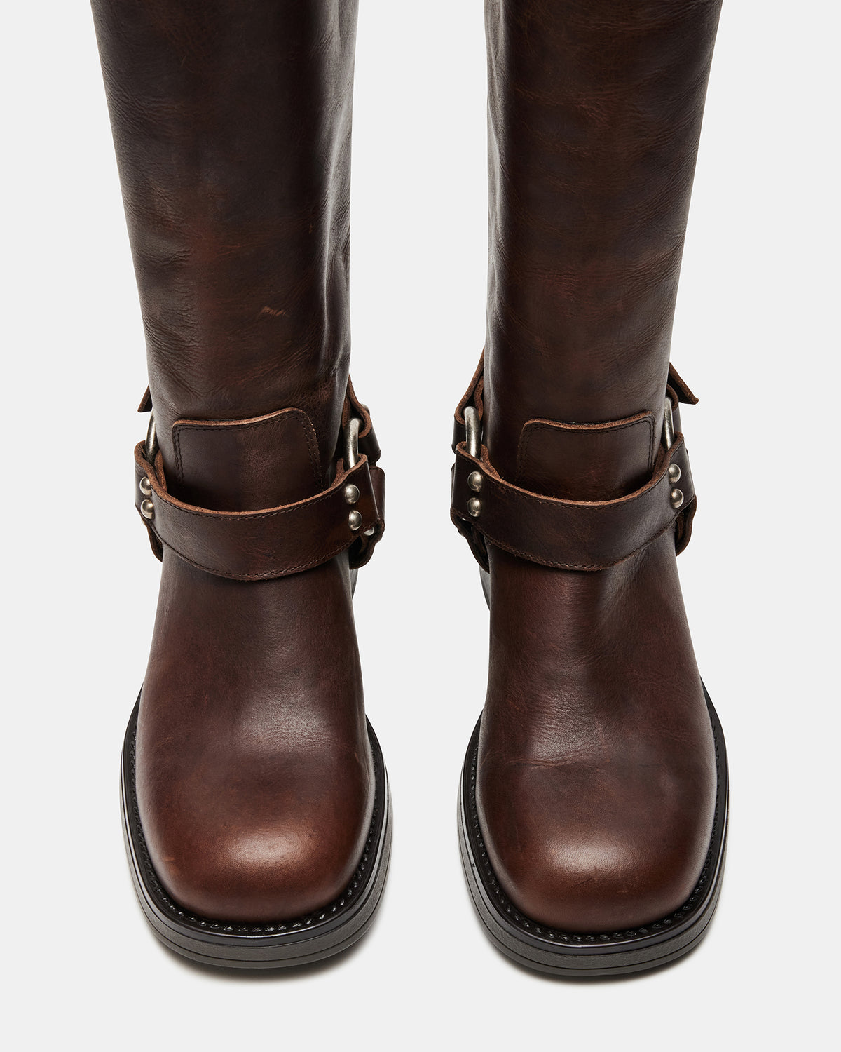 ASTOR Brown Leather Knee-High Boot | Women's Boots | Steve Madden Exclusive