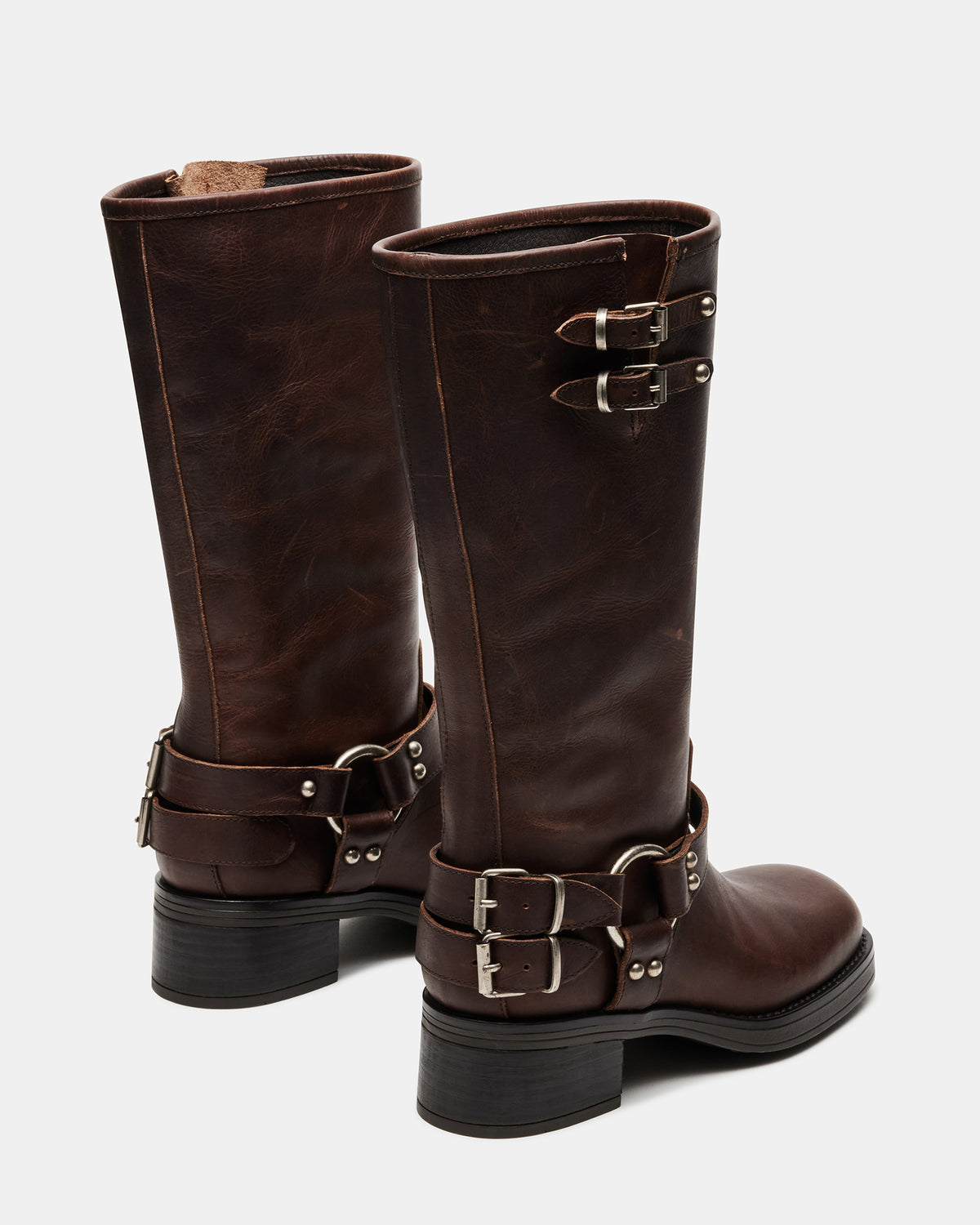 ASTOR Brown Leather Knee-High Boot | Women's Boots | Steve Madden Exclusive