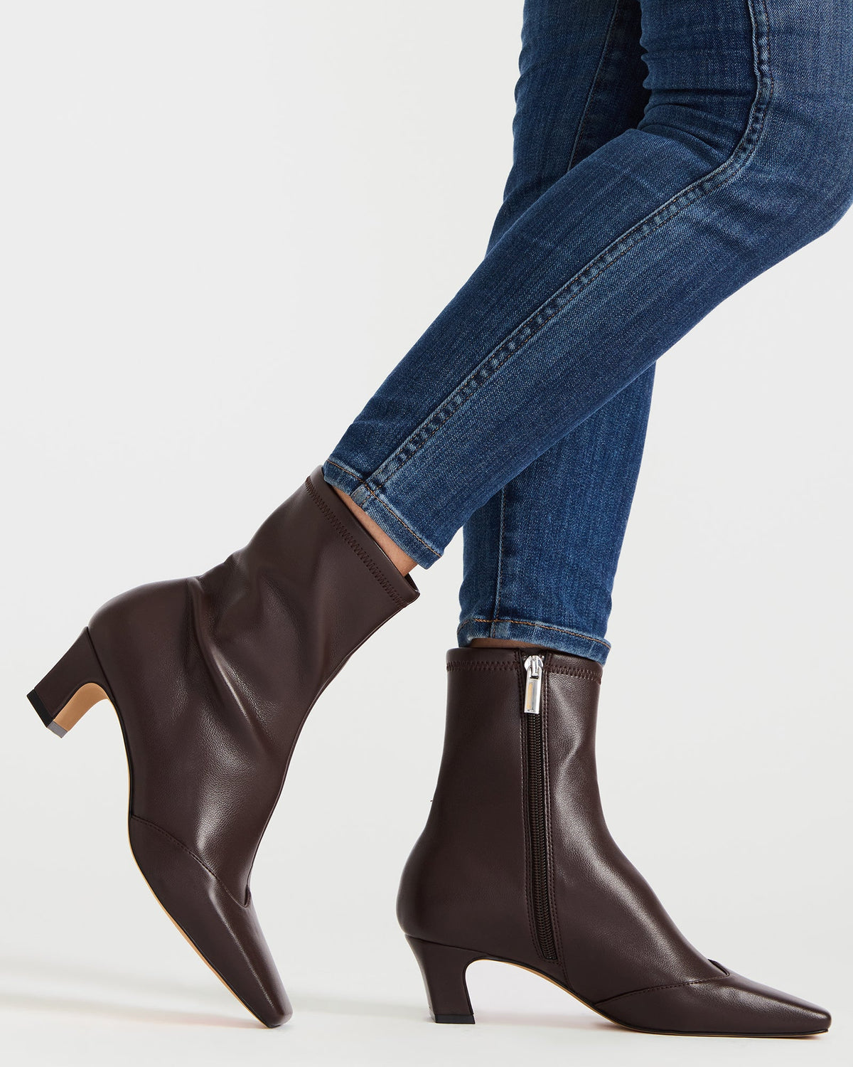 JETER Brown Square-Toe Women's Ankle Boot | Steve Madden Recommended