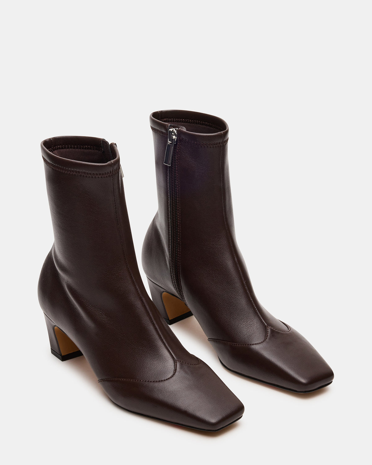 JETER Brown Square-Toe Women's Ankle Boot | Steve Madden Recommended