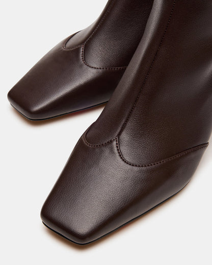 JETER Brown Square-Toe Women's Ankle Boot | Steve Madden Recommended