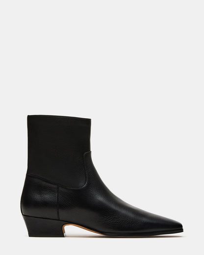 DUSTY Black Leather Women's Ankle Boot | Steve Madden Popular