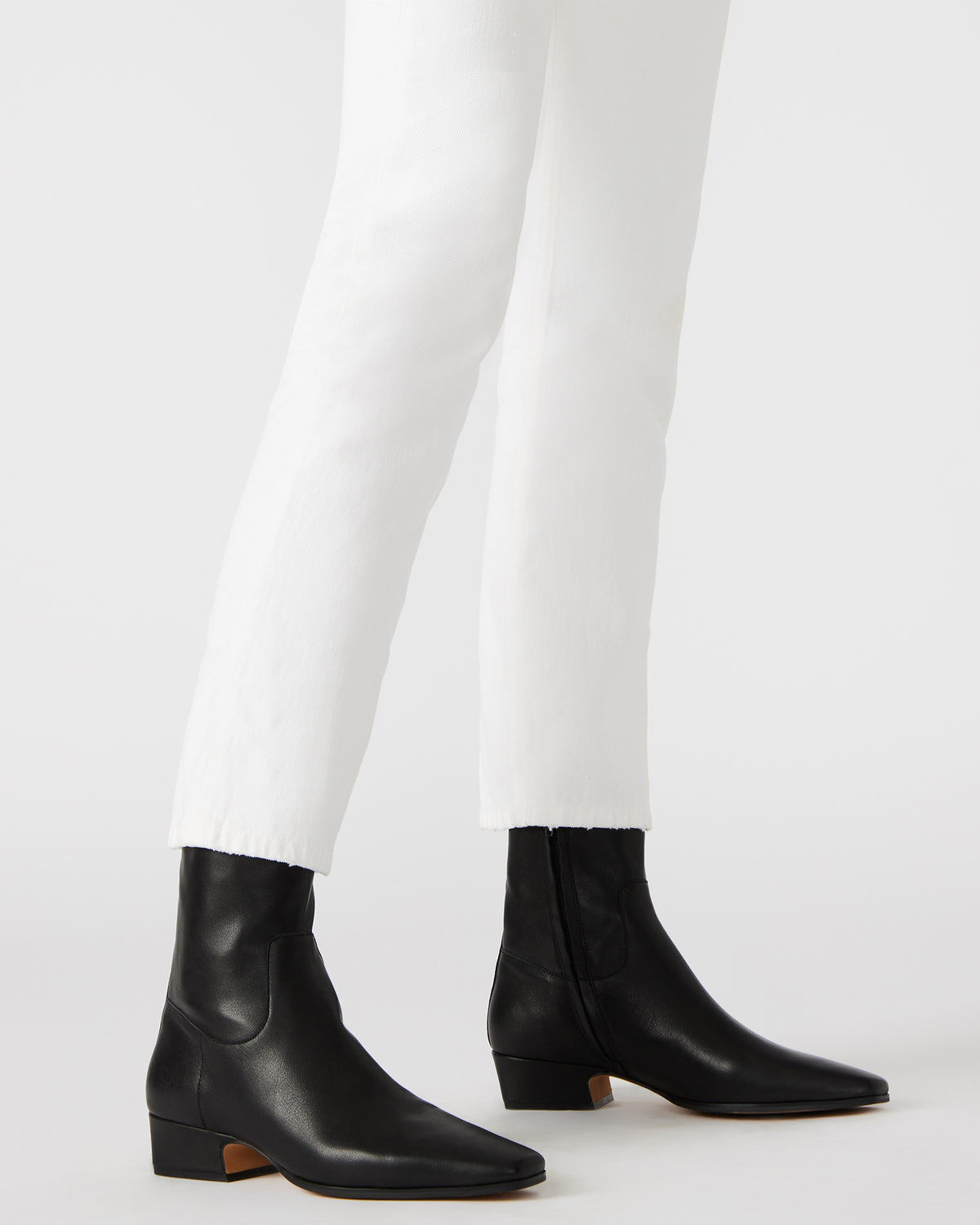 DUSTY Black Leather Women's Ankle Boot | Steve Madden Popular