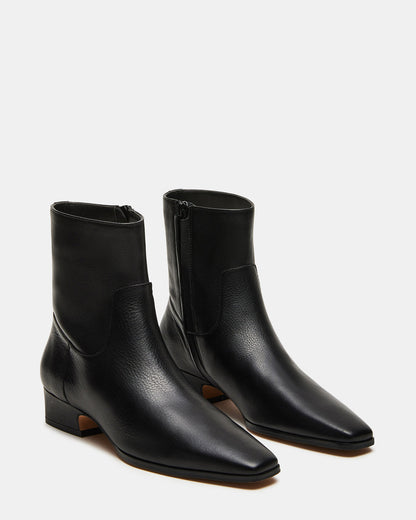 DUSTY Black Leather Women's Ankle Boot | Steve Madden Popular