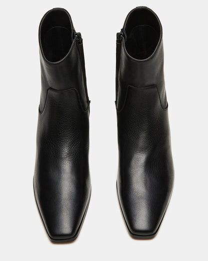 DUSTY Black Leather Women's Ankle Boot | Steve Madden Popular