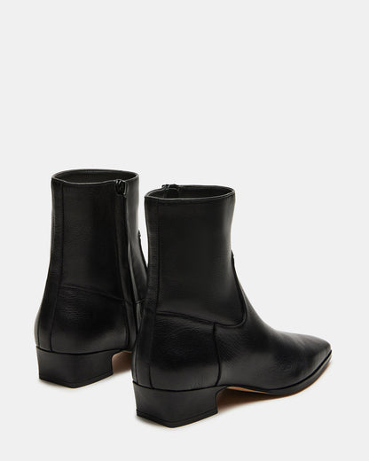 DUSTY Black Leather Women's Ankle Boot | Steve Madden Popular