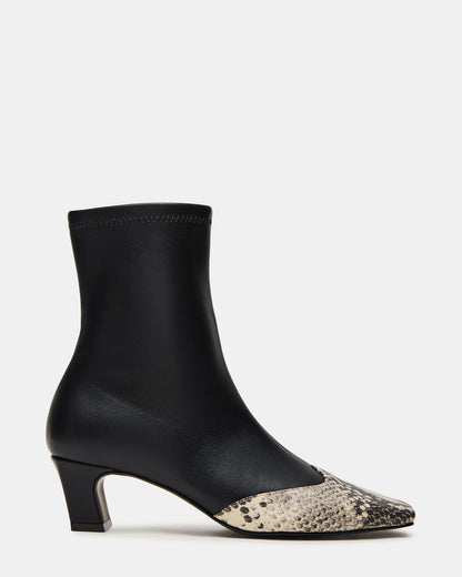 JETER Black Snake Square-Toe Women's Ankle Boot | Steve Madden Everyday