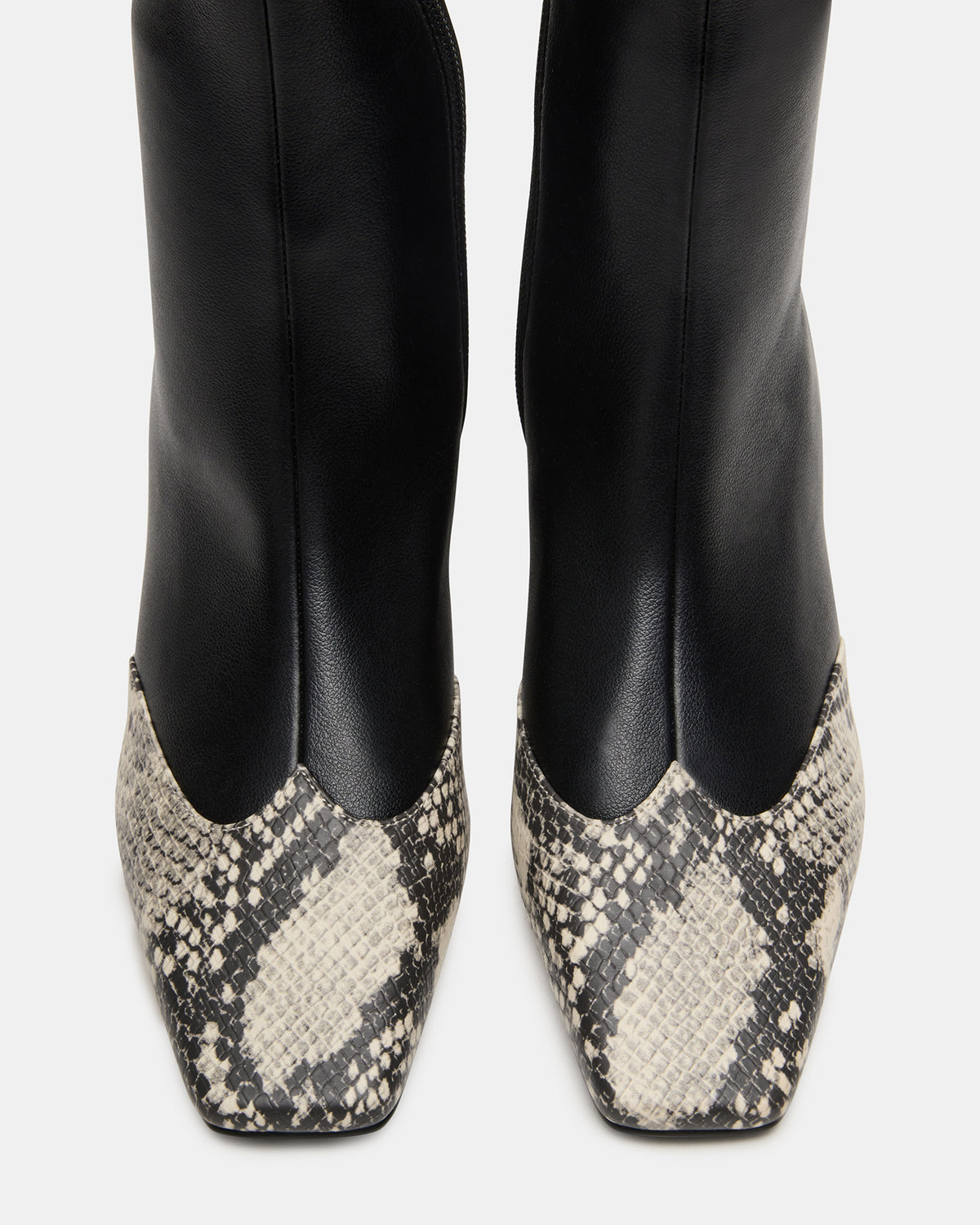 JETER Black Snake Square-Toe Women's Ankle Boot | Steve Madden Everyday