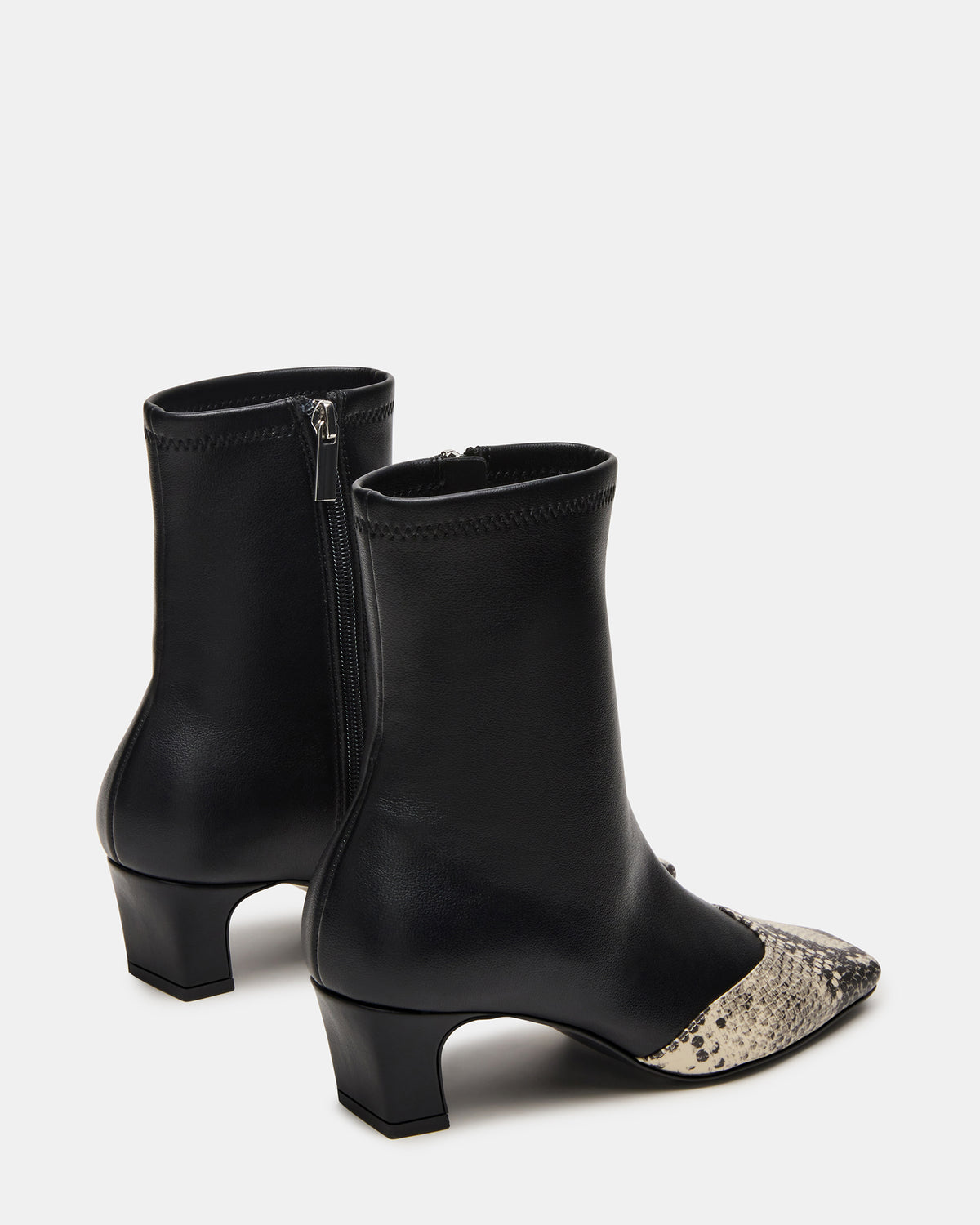 JETER Black Snake Square-Toe Women's Ankle Boot | Steve Madden Everyday