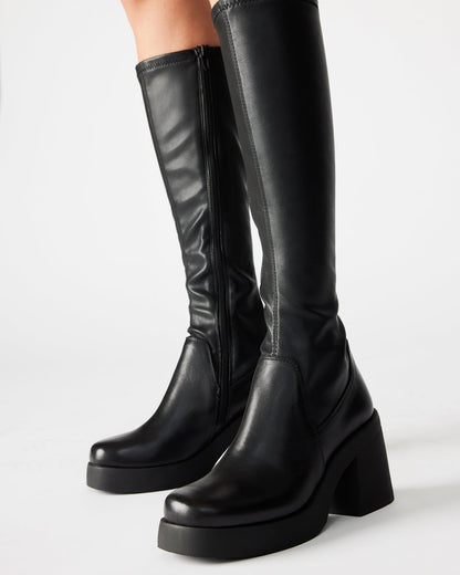 BERKLEIGH Black Women's Knee High Boot | Steve Madden Featured
