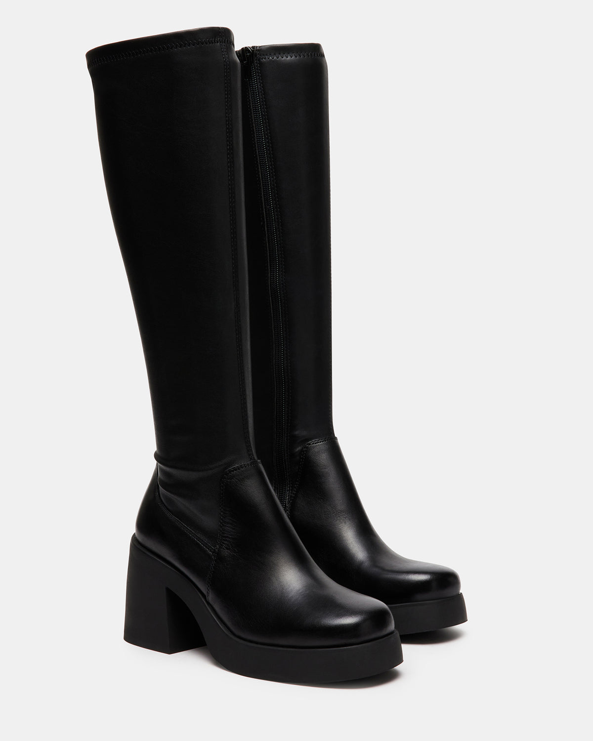 BERKLEIGH Black Women's Knee High Boot | Steve Madden Featured