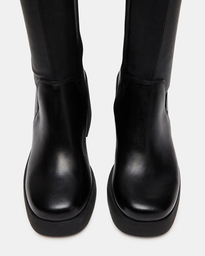 BERKLEIGH Black Women's Knee High Boot | Steve Madden Featured