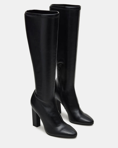ARIA Black Wide Calf Knee-High Women's Boot | Steve Madden Trusted