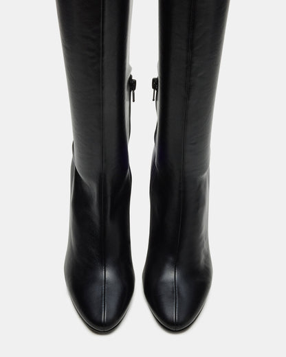 ARIA Black Wide Calf Knee-High Women's Boot | Steve Madden Trusted