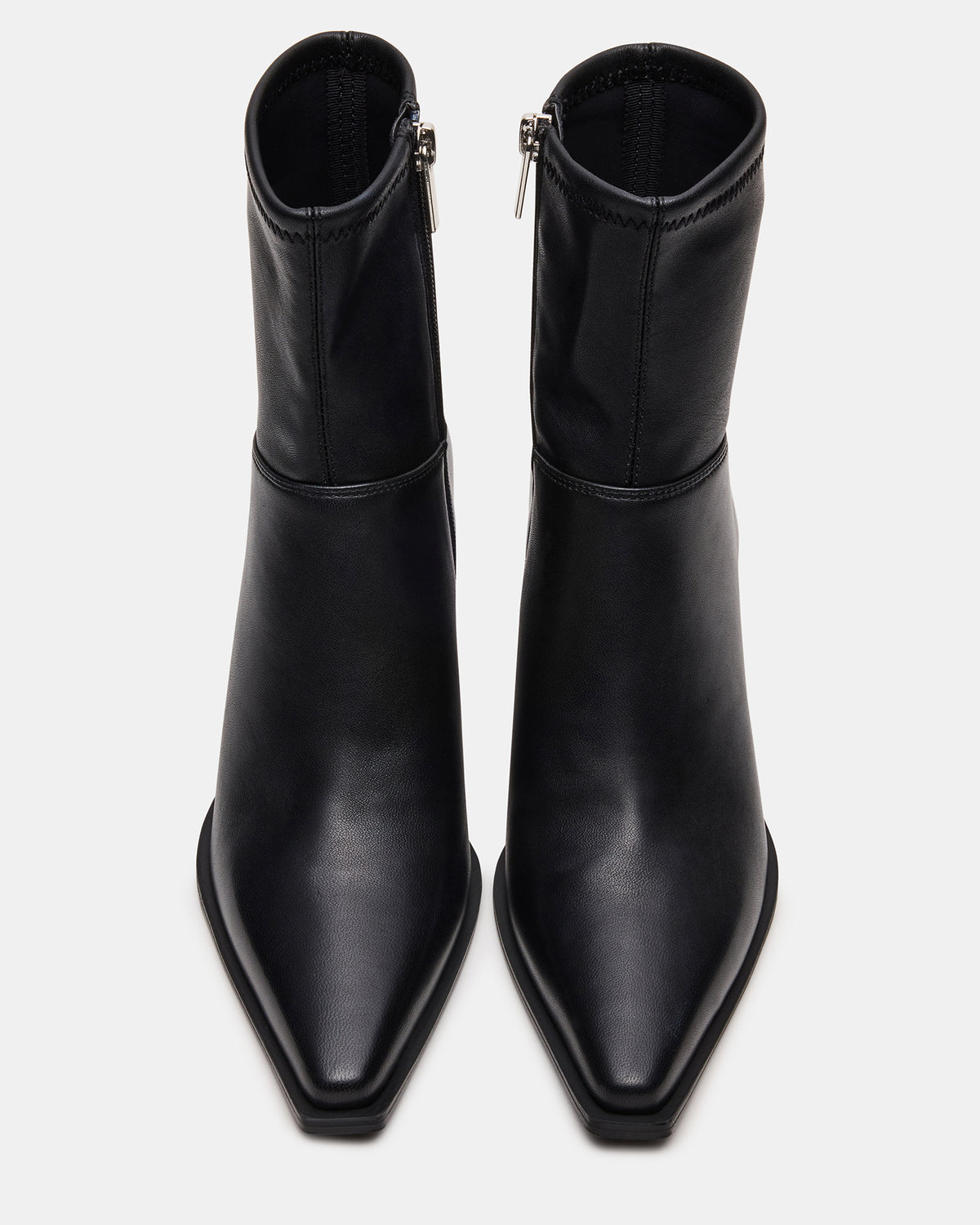 STASIA Black Pointed-Toe Kitten Heel Women's Ankle Boot | Steve Madden Best Seller