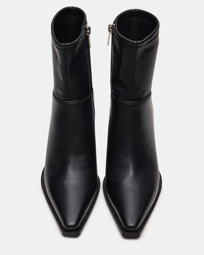 STASIA Black Pointed-Toe Kitten Heel Women's Ankle Boot | Steve Madden Best Seller