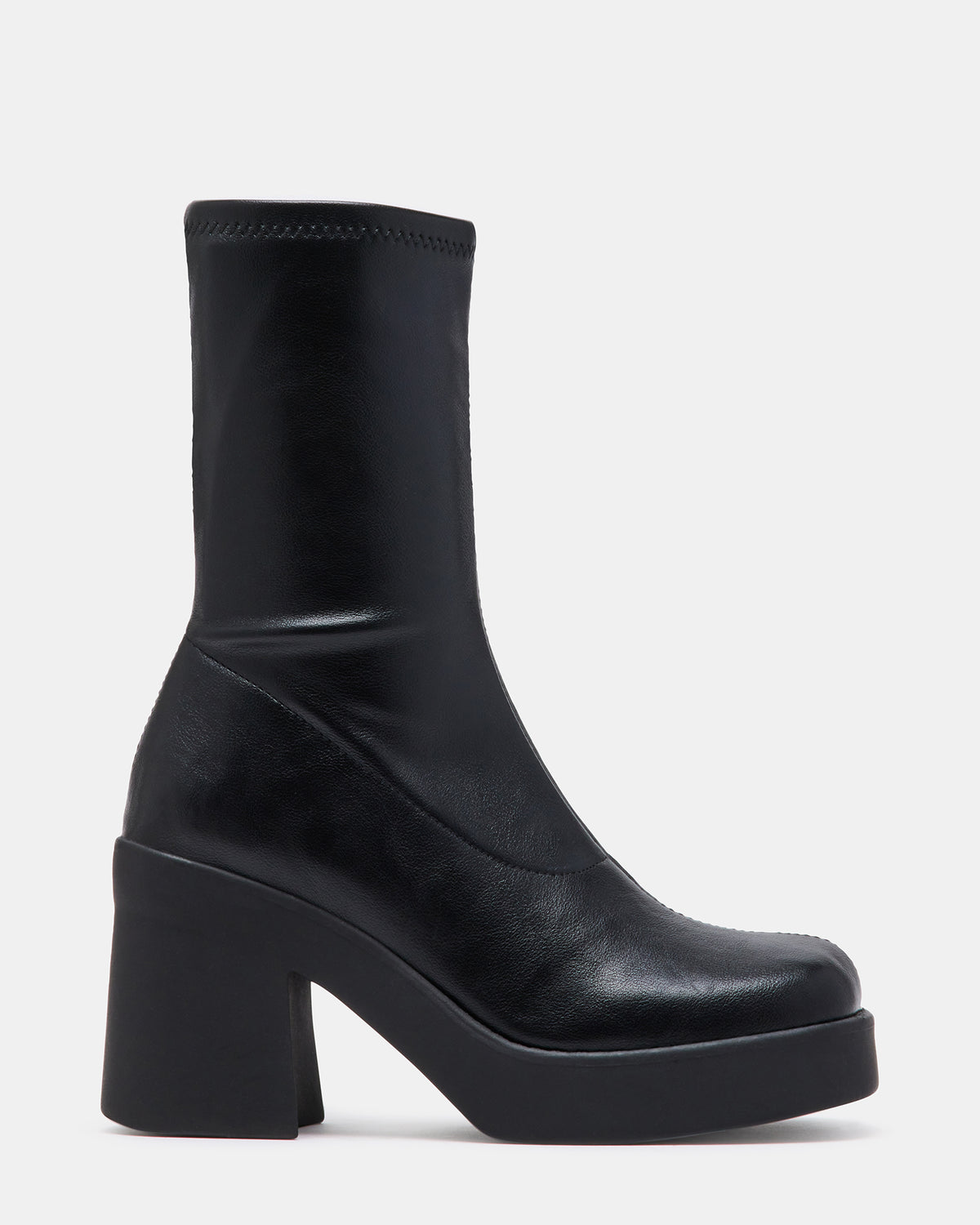 KLAYTON Black Platform Ankle Boot | Women's Booties | Steve Madden Special Offer