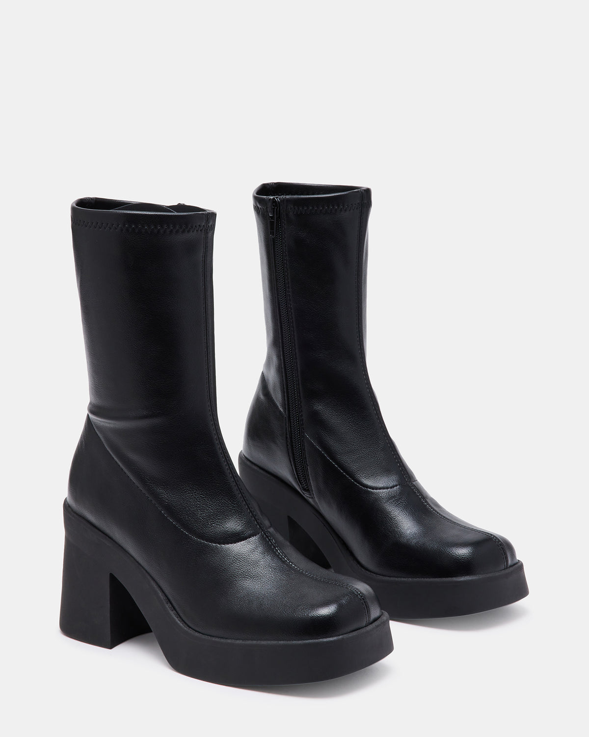 KLAYTON Black Platform Ankle Boot | Women's Booties | Steve Madden Special Offer