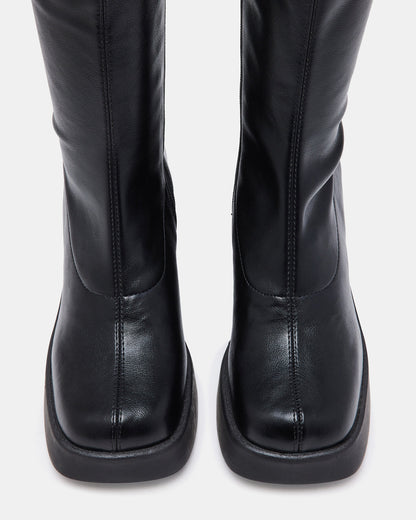 KLAYTON Black Platform Ankle Boot | Women's Booties | Steve Madden Special Offer