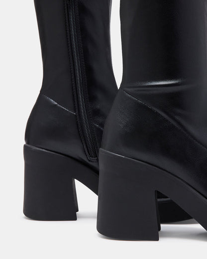 KLAYTON Black Platform Ankle Boot | Women's Booties | Steve Madden Special Offer