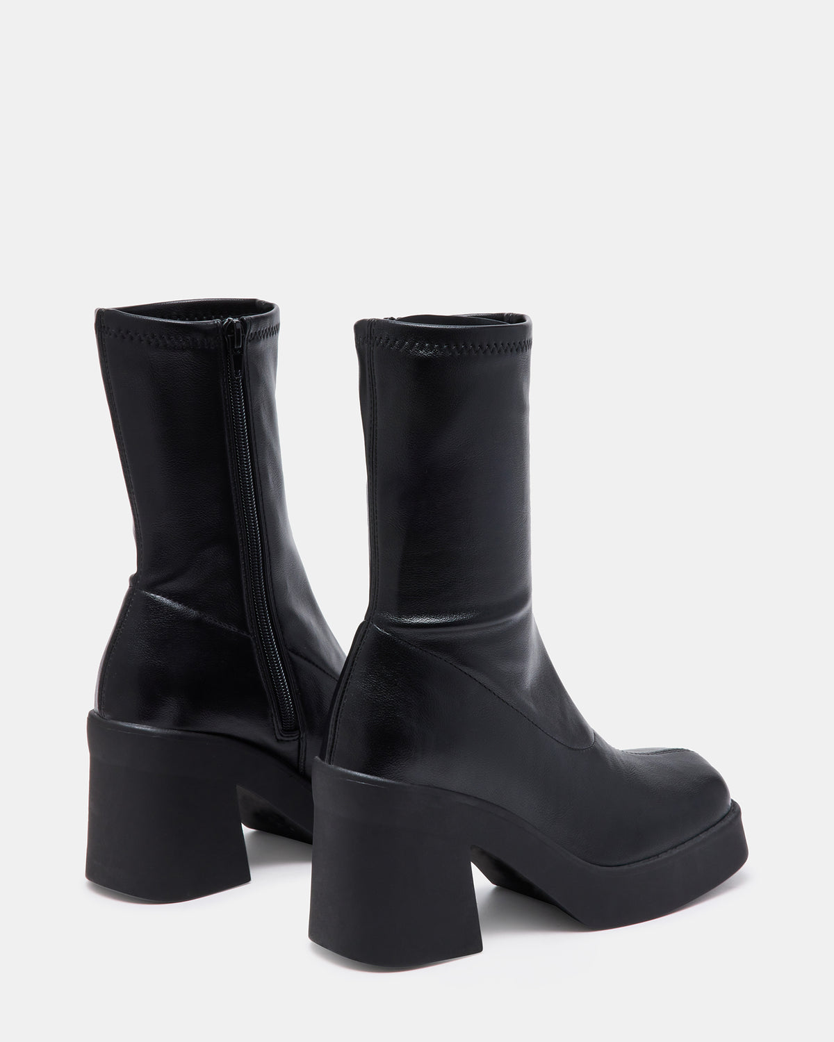 KLAYTON Black Platform Ankle Boot | Women's Booties | Steve Madden Special Offer