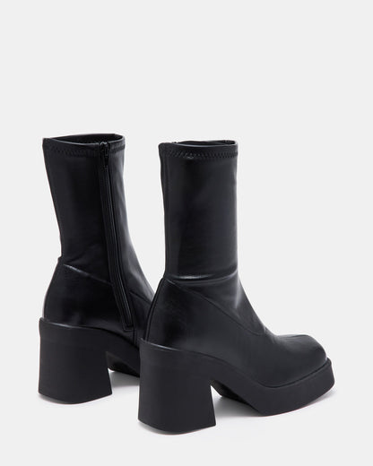 KLAYTON Black Platform Ankle Boot | Women's Booties | Steve Madden Special Offer