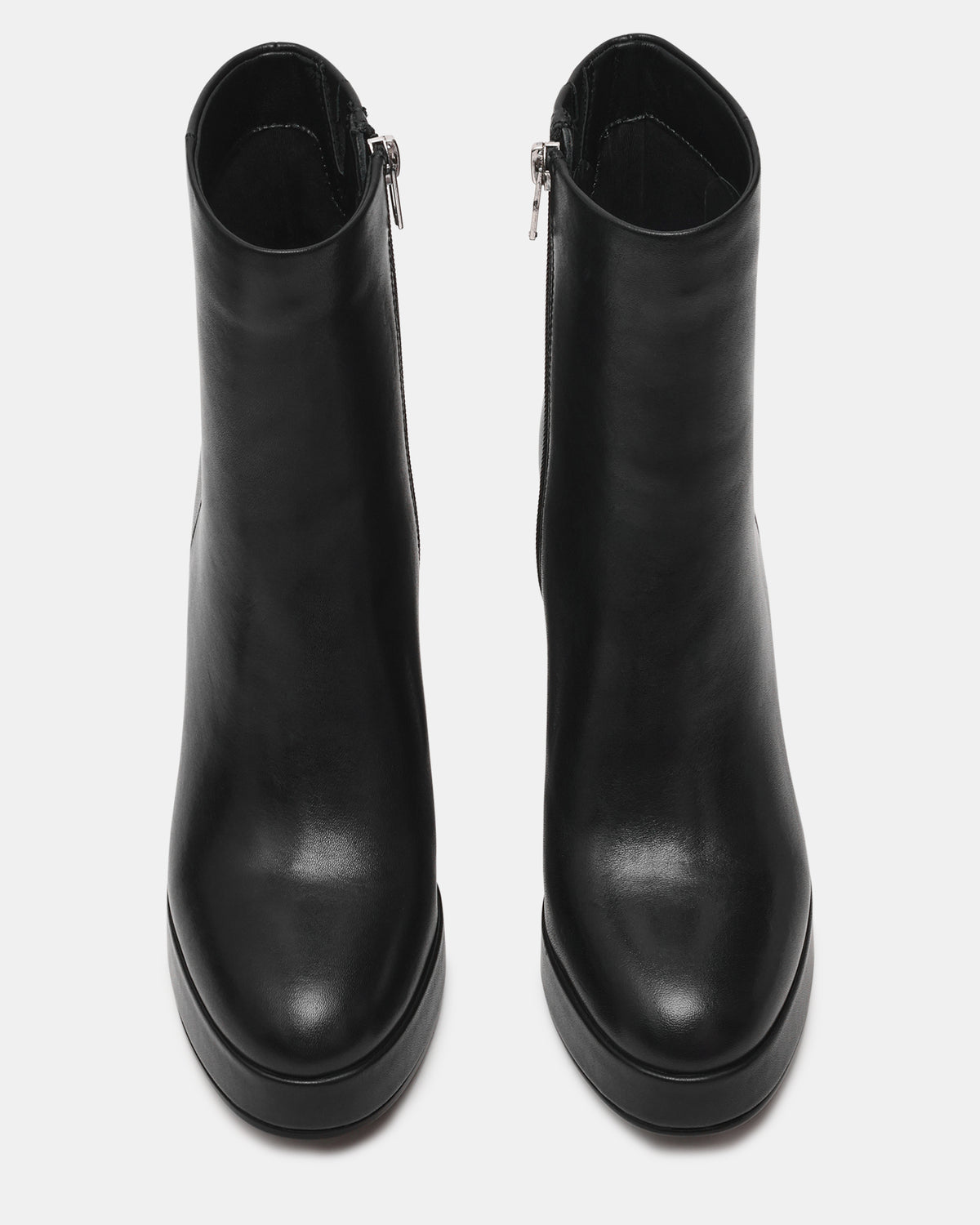 TYRA Black Leather Platform Block Heel Women's Ankle Boot | Steve Madden Top Pick