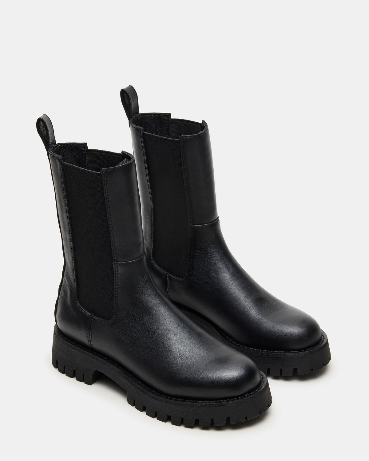 LOWA Black Leather Lug Chelsea Platform Women's Ankle Boot | Steve Madden Latest