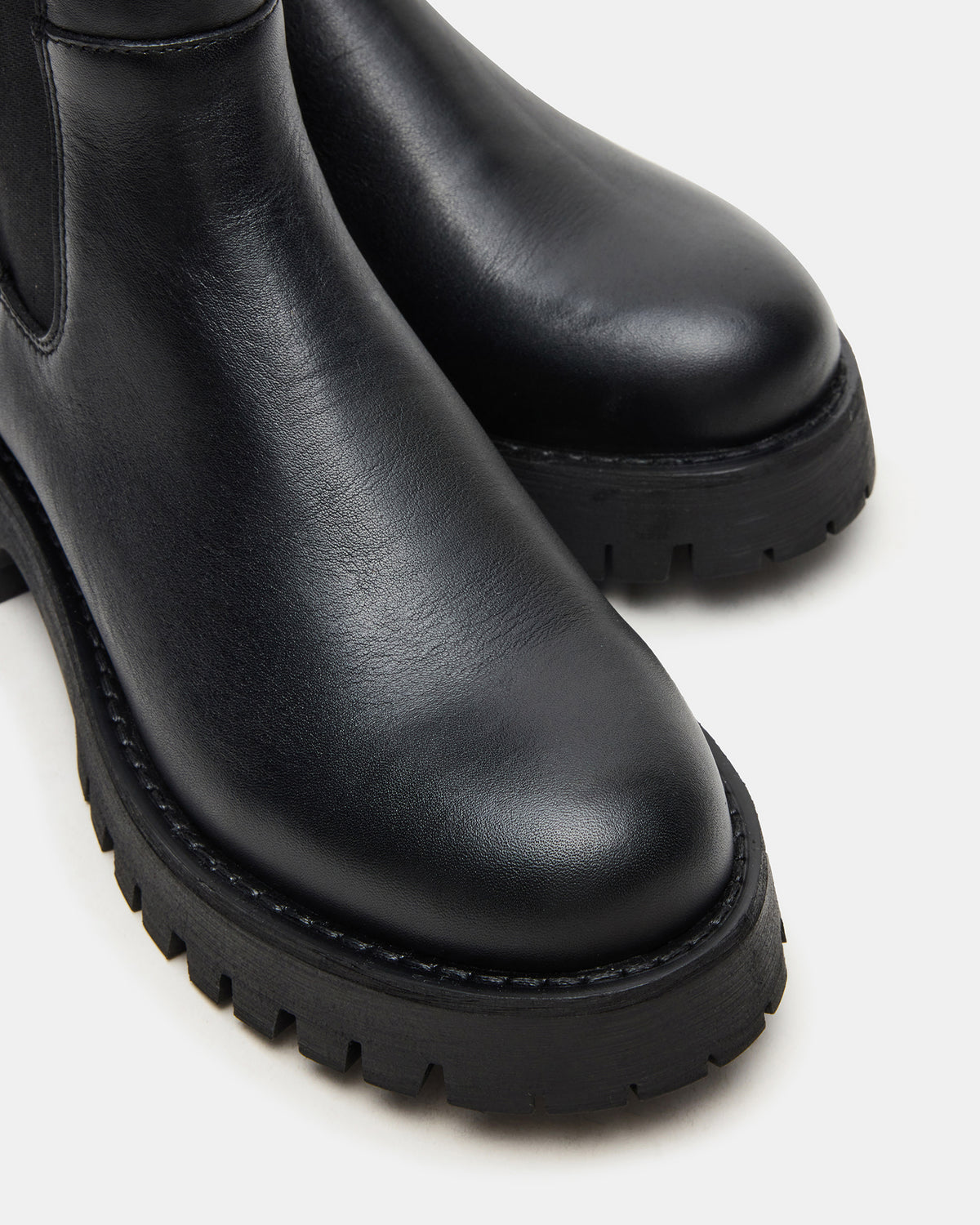 LOWA Black Leather Lug Chelsea Platform Women's Ankle Boot | Steve Madden Latest