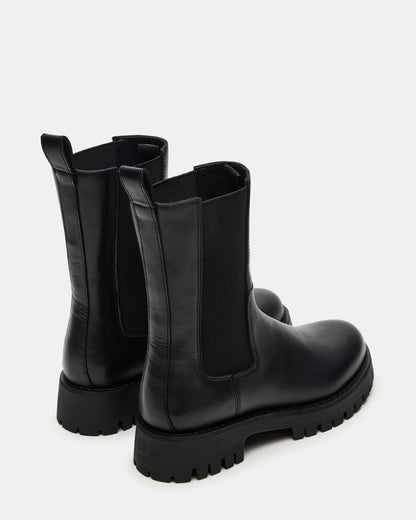 LOWA Black Leather Lug Chelsea Platform Women's Ankle Boot | Steve Madden Latest