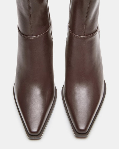 STASIA Brown Pointed-Toe Kitten Heel Women's Ankle Boot | Steve Madden Hot Sale