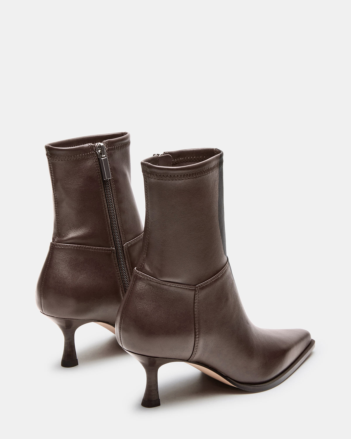 STASIA Brown Pointed-Toe Kitten Heel Women's Ankle Boot | Steve Madden Hot Sale