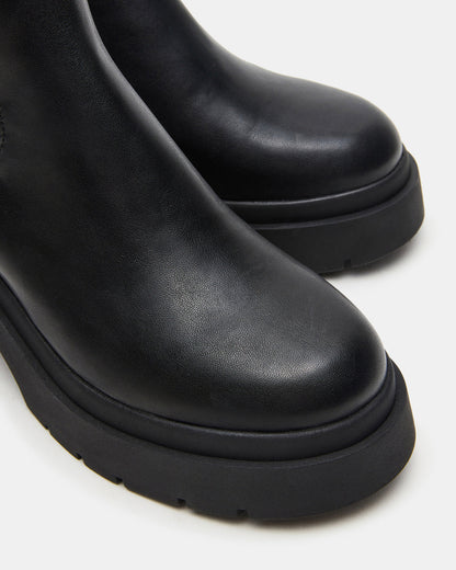 KOA Black Lug Sole Chelsea Women's Ankle Boot | Steve Madden Signature