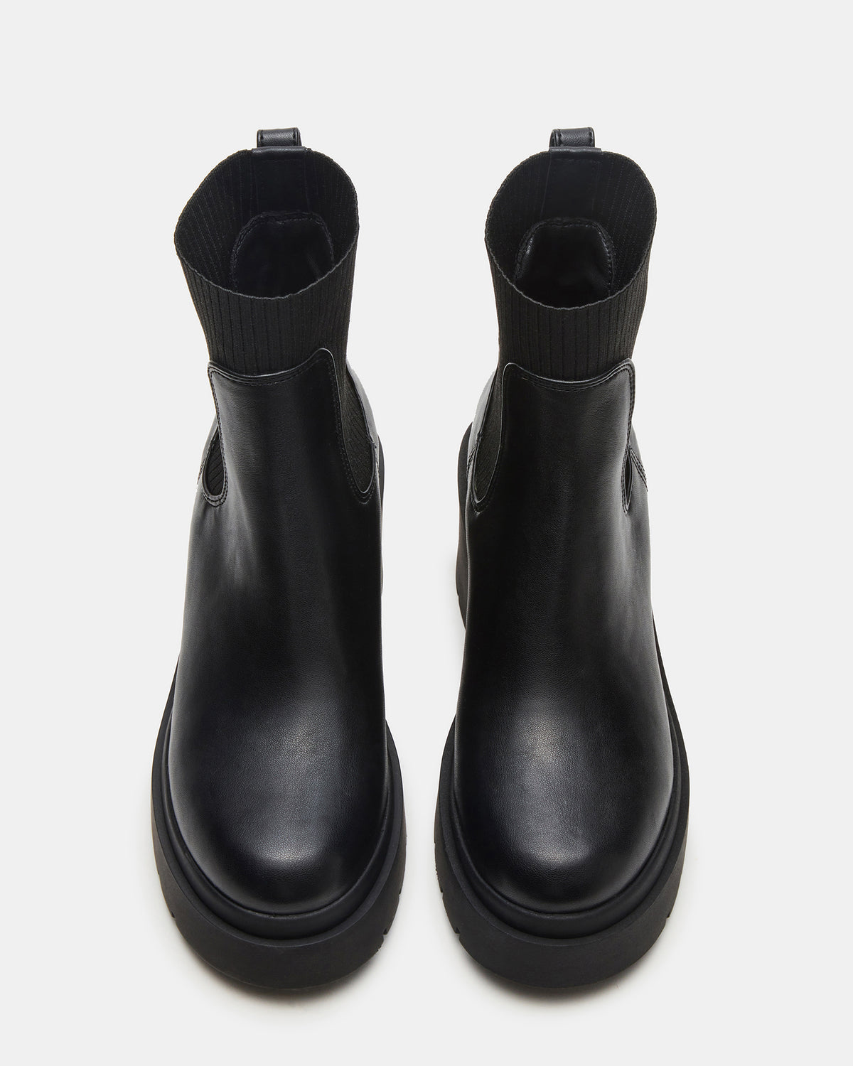 KOA Black Lug Sole Chelsea Women's Ankle Boot | Steve Madden Signature