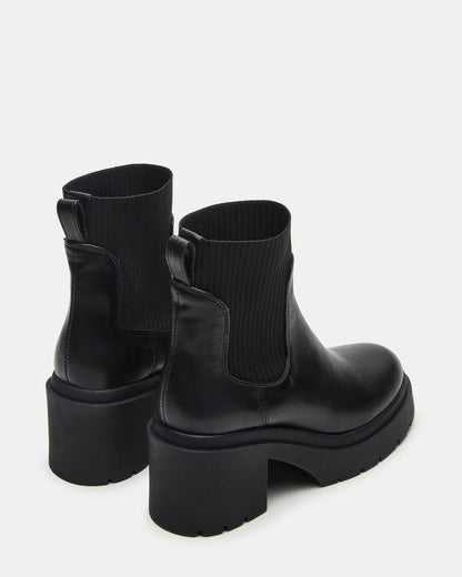 KOA Black Lug Sole Chelsea Women's Ankle Boot | Steve Madden Signature