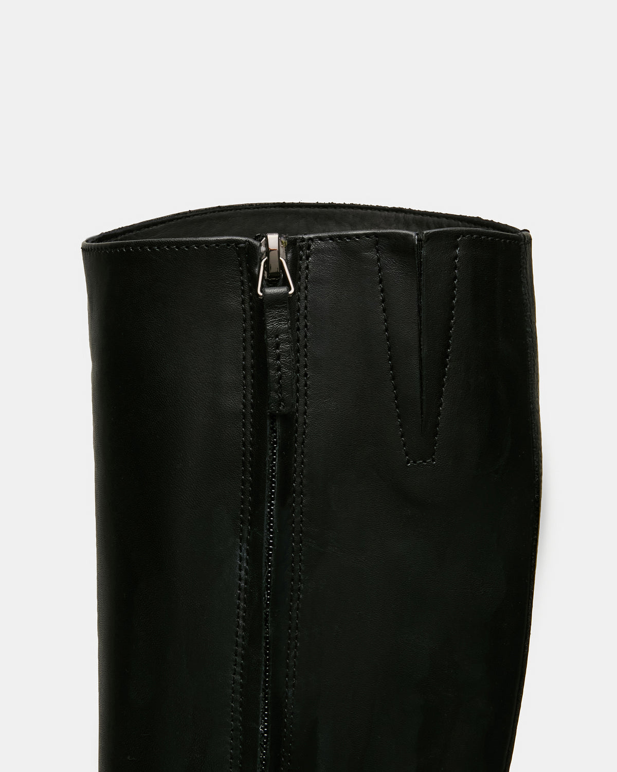 BELMONT Black Leather Knee-High Women's Riding Boot | Steve Madden Sale