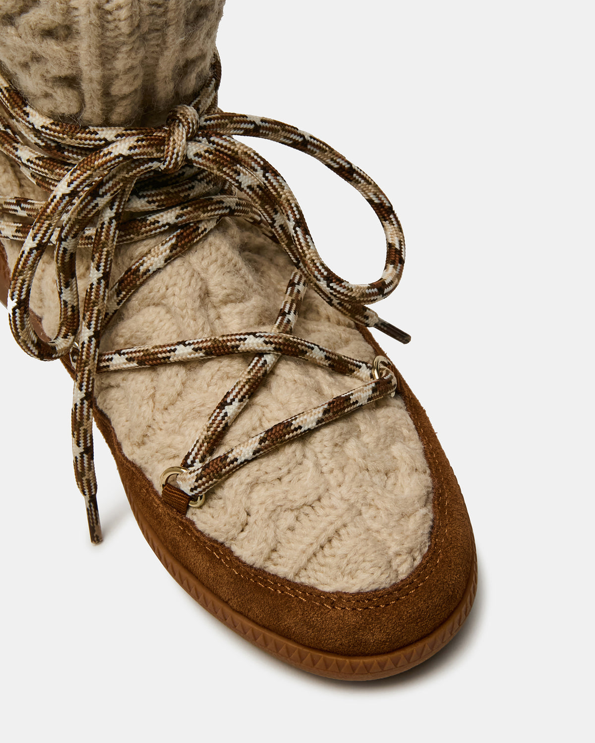 WYSTAN Taupe Multi Lace-Up Women's Ankle Boot | Steve Madden Classic