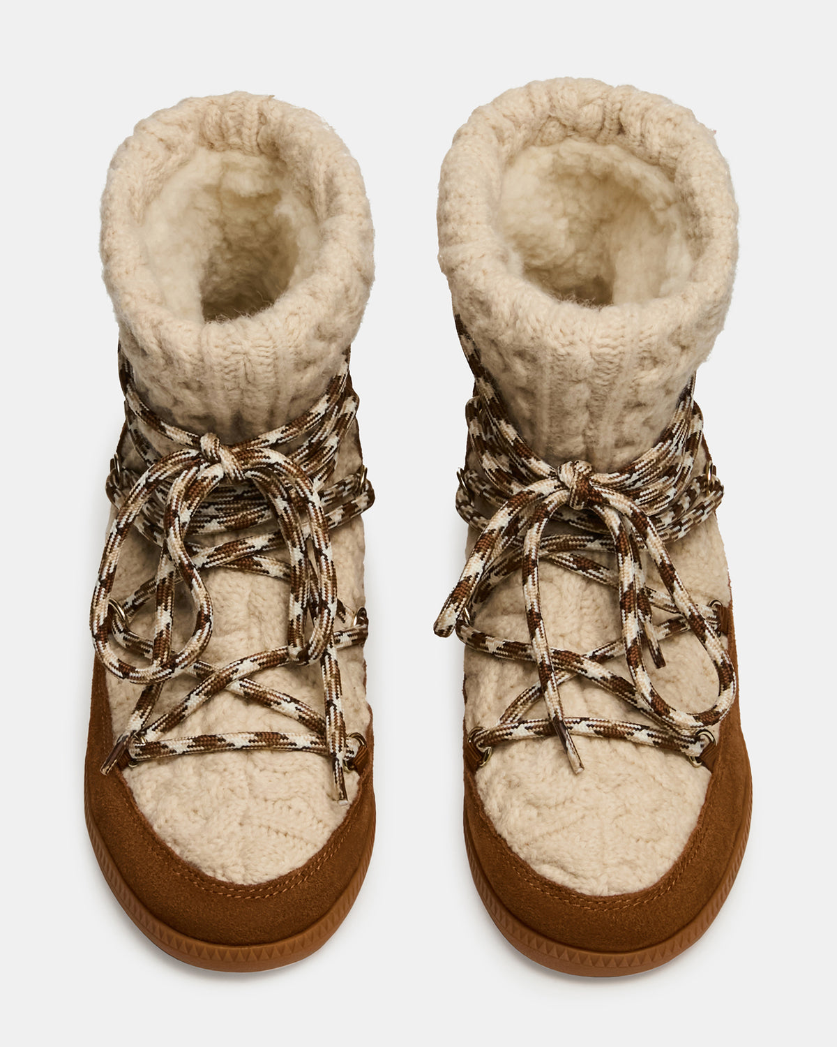 WYSTAN Taupe Multi Lace-Up Women's Ankle Boot | Steve Madden Classic